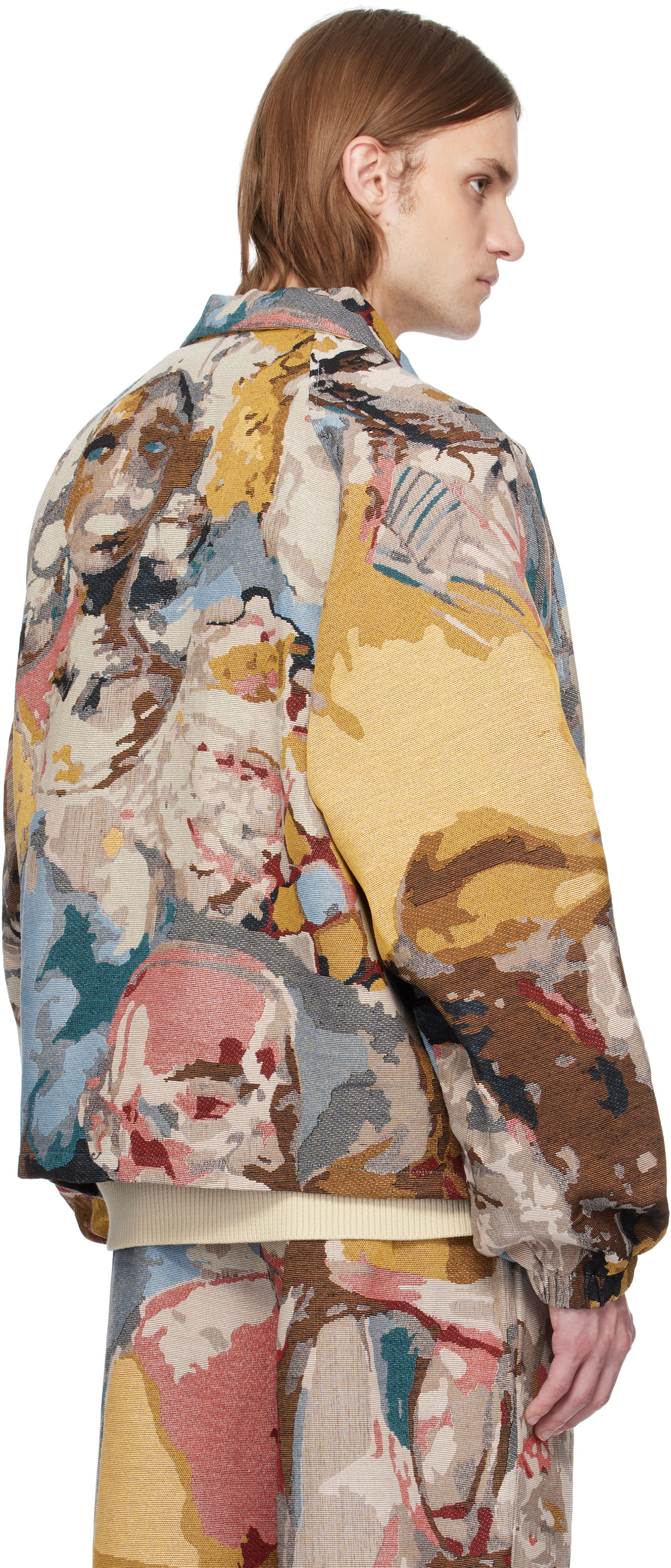 KidSuper Multicolor Jacquard Paintings Coach Jacket