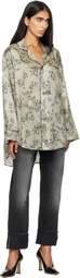 R13 Green Drop Neck PJ Shirt