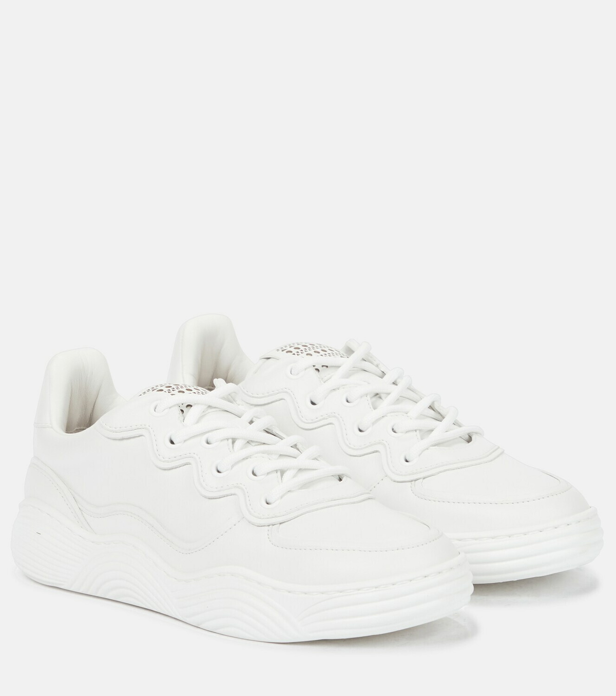 Alaïa Laser-cut leather sneakers