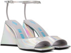 The Attico Silver Piper Heeled Sandals