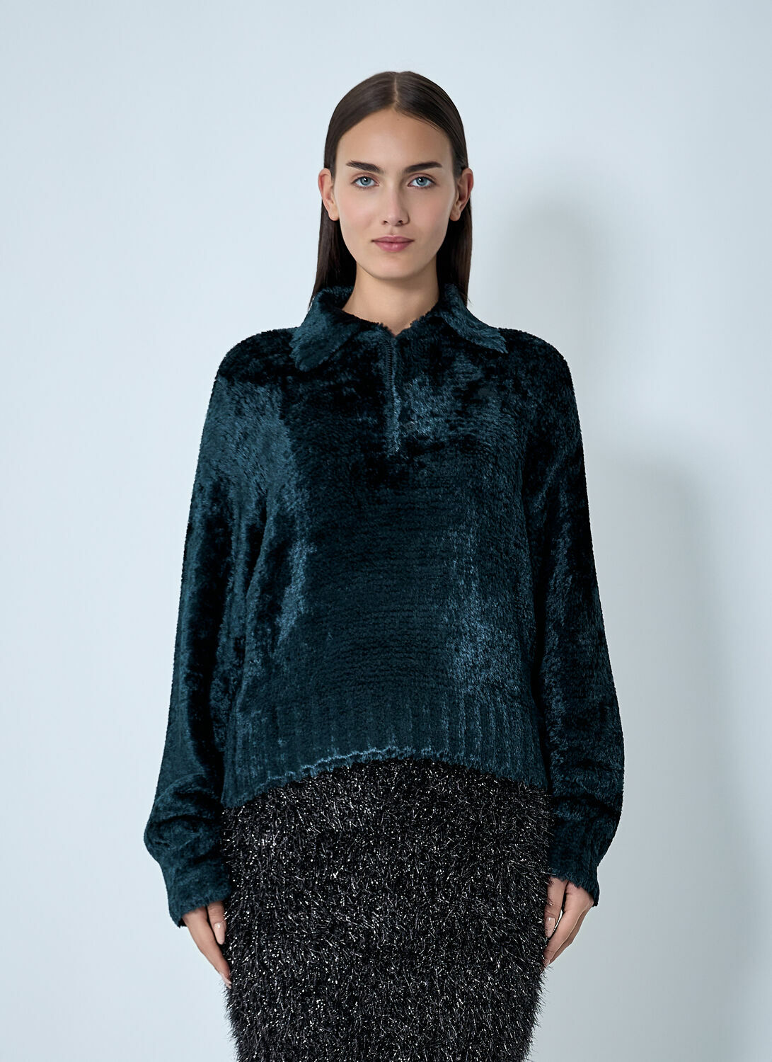 Lacoste Velour Polo Sweater