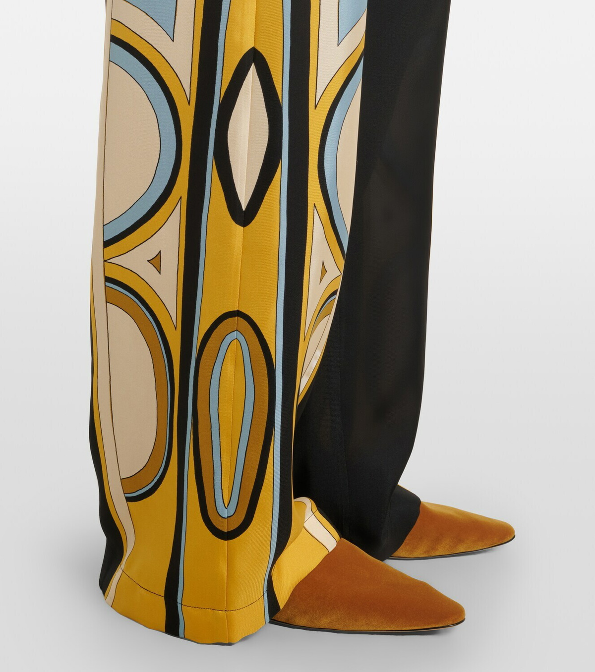 La DoubleJ Club printed silk twill wide-leg pants