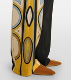 La DoubleJ Club printed silk twill wide-leg pants