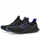 Adidas Men's Ultra 4D Sneakers in Core Black/Purple/Impact Orange