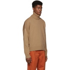 AMI Alexandre Mattiussi Beige Oversized Merino Turtleneck