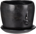 Rami Kim Studio Black Ceramic Face Pot Set