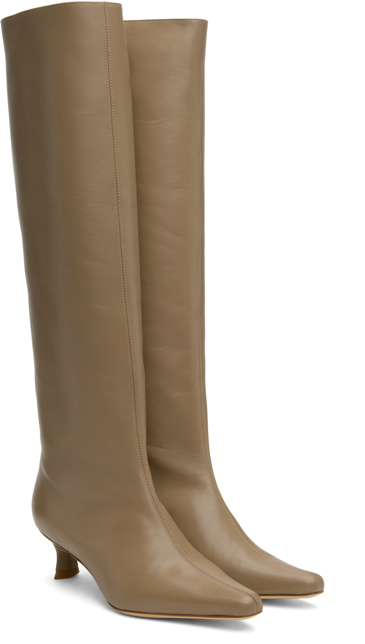 BY FAR Taupe Kitten Stevie 42 Tall Boots