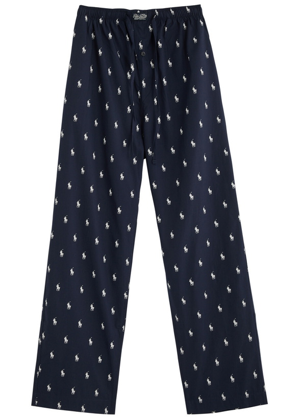 Photo: Polo Ralph Lauren Logo Cotton-poplin Pyjama Trousers Navy
