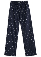 Polo Ralph Lauren Logo Cotton-poplin Pyjama Trousers Navy
