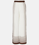 SIR Destino striped silk wide-leg pants