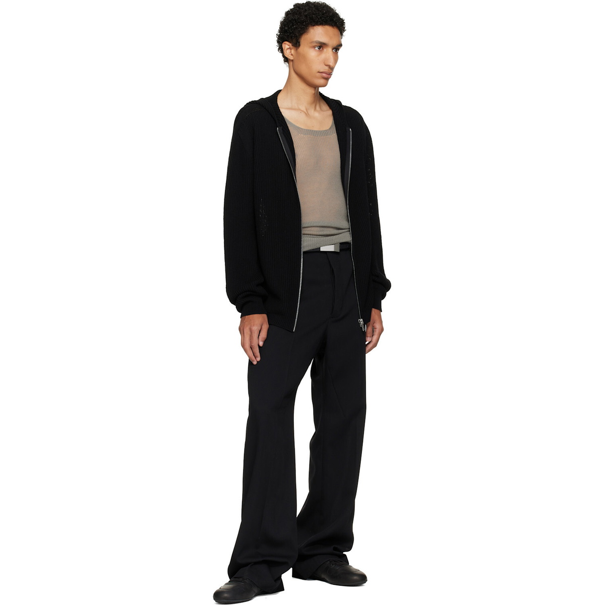 Rick Owens Black Tower Zipped Hoodie