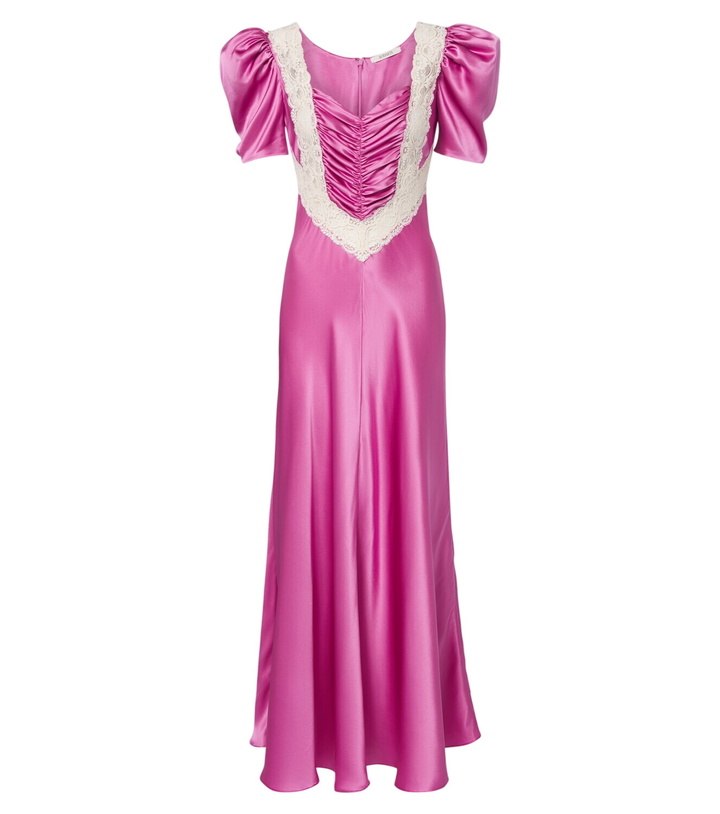 Photo: Rodarte Lace-trimmed silk maxi dress
