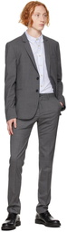 PS by Paul Smith Grey Wool Slim-Fit Trousers