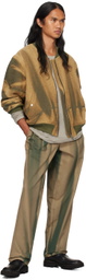 JiyongKim Green Sun-Bleached Bomber