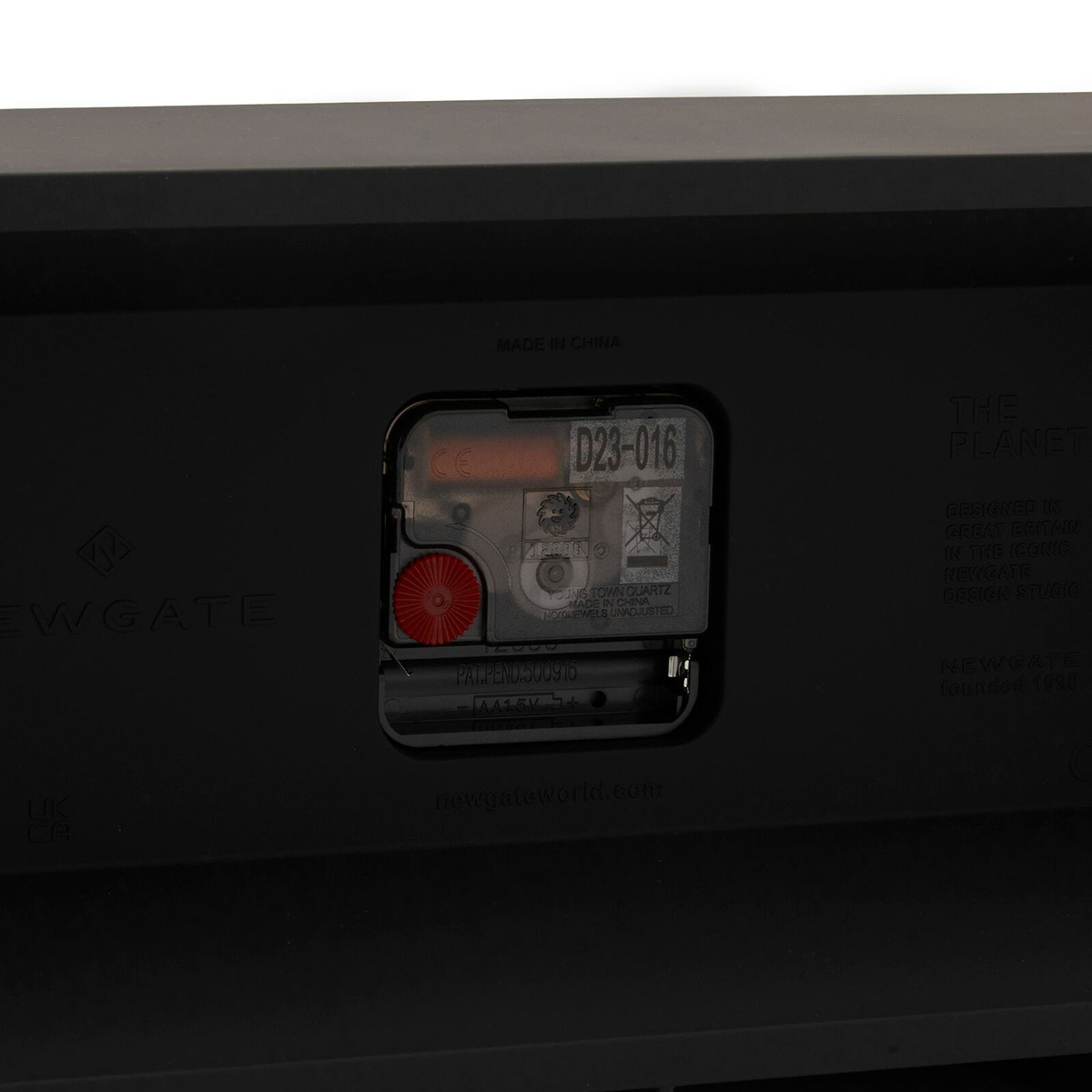 Newgate Clocks Planet Mantel Alarm Clock in Black 