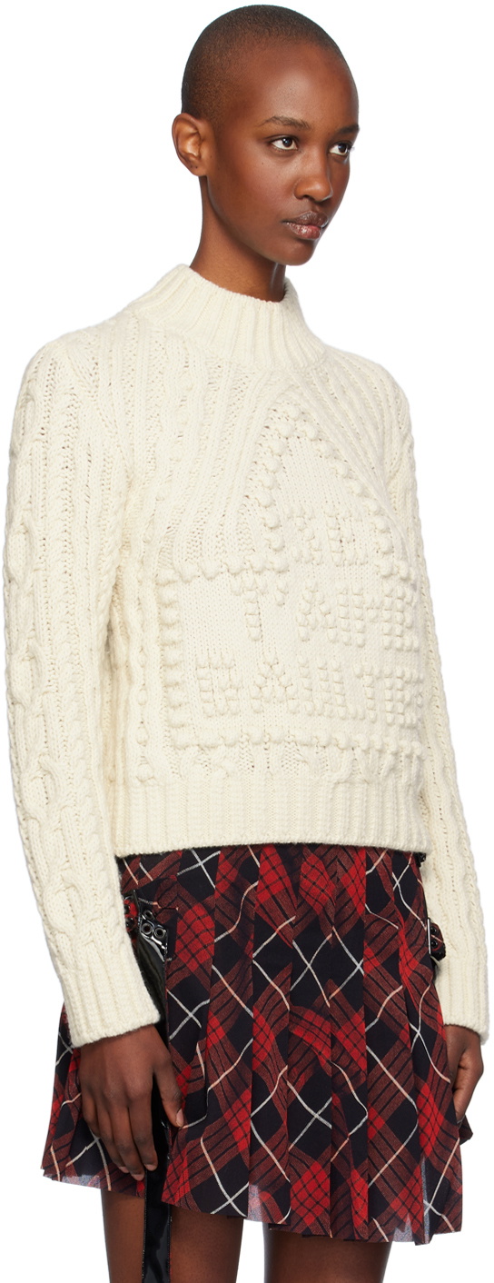 Jean Paul Gaultier Off-White Aran Sweater Jean Paul Gaultier