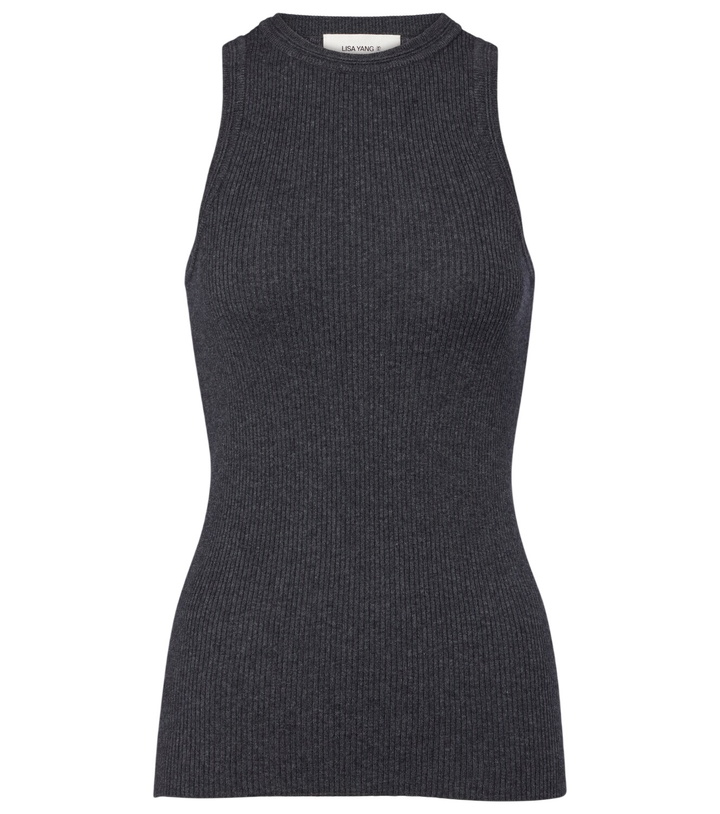 Photo: Lisa Yang Amya ribbed-knit cotton and cashmere tank top