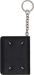 Maison Margiela Black Four Stitches Keyring Card Holder