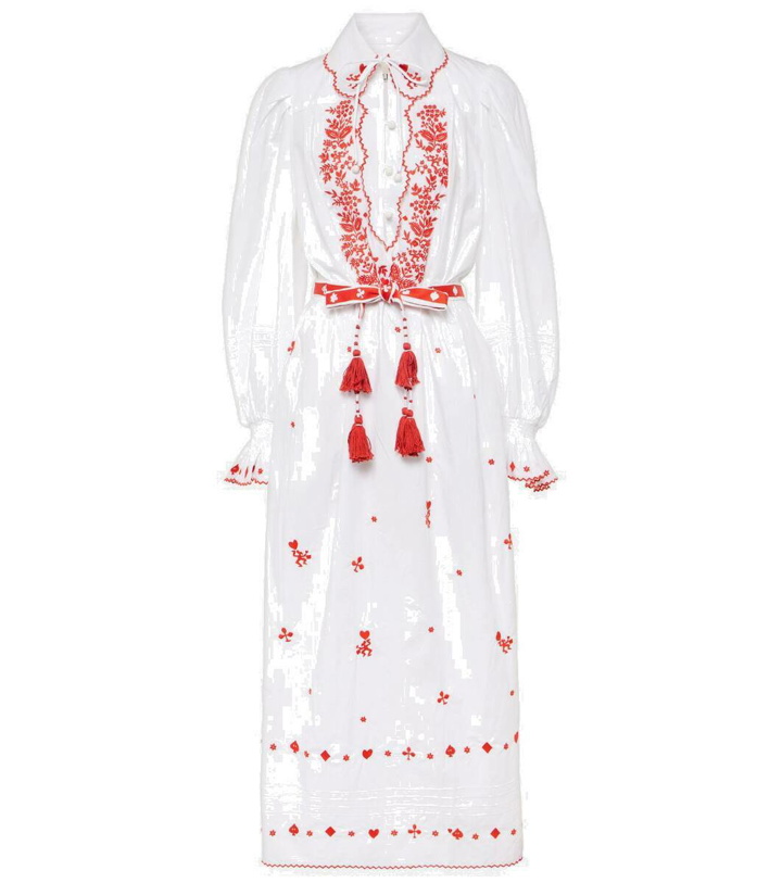 Photo: Alémais Hearts embroidered cotton midi dress
