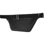 GUCCI - Logo-Embossed Perforated Leather Belt Bag - Black