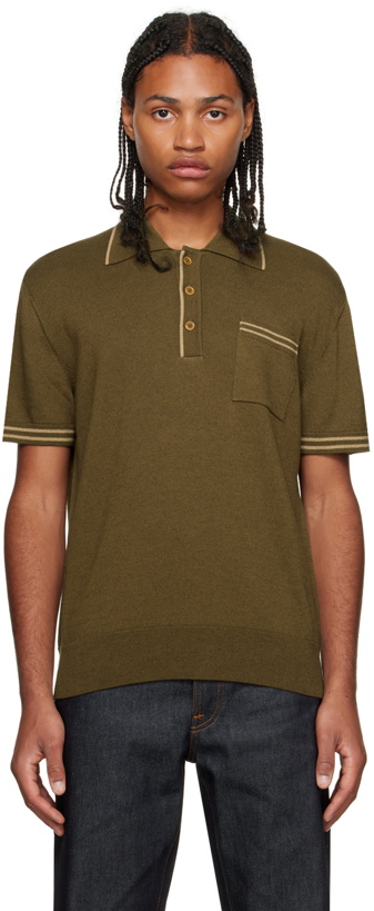 Photo: Nudie Jeans Green Frippe Polo