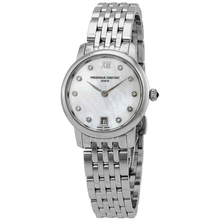 Photo: Frederique Constant Slimline Quartz Diamond Ladies Watch FC-220MPWD1S26B