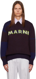 Marni Brown & Blue Striped Sweater
