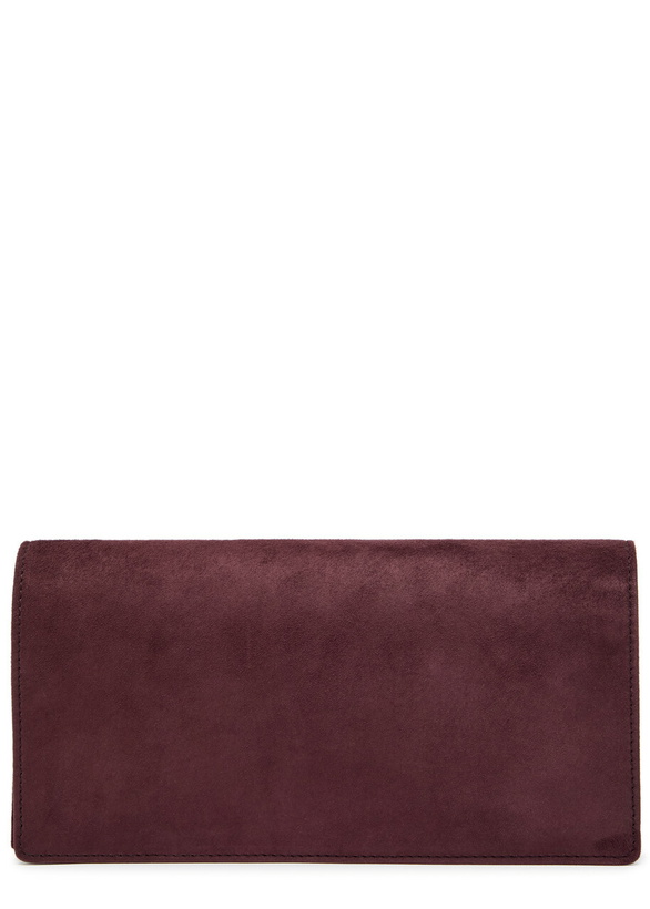 Photo: Metier Small Suede Jewellery Pouch - Burgundy - One Size