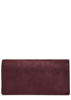 Metier Small Suede Jewellery Pouch - Burgundy - One Size