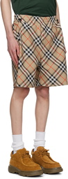 Burberry Beige Check Shorts