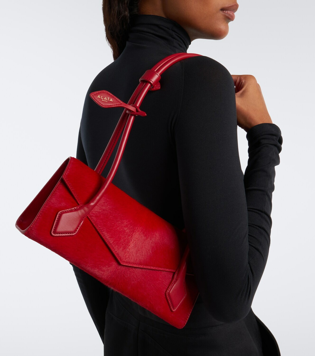 Alaïa Le Teckel Small calf hair shoulder bag