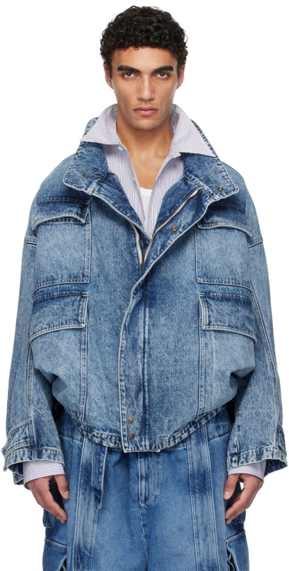 Photo: Hed Mayner Blue Flap Pocket Denim Jacket