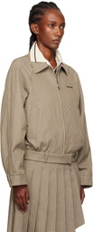 We11done Beige Checked Jacket