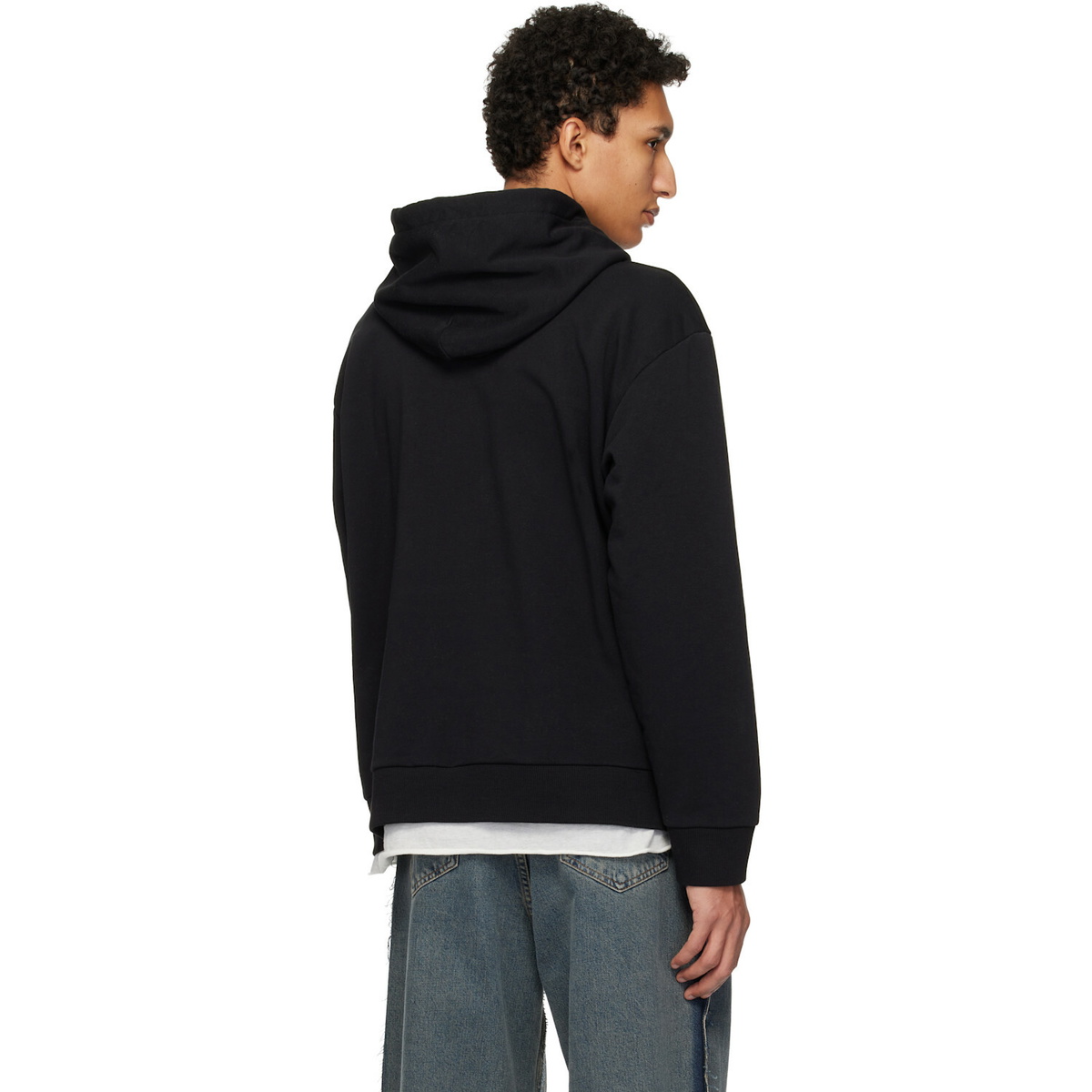 MM6 Maison Margiela Black Spray Print Hoodie