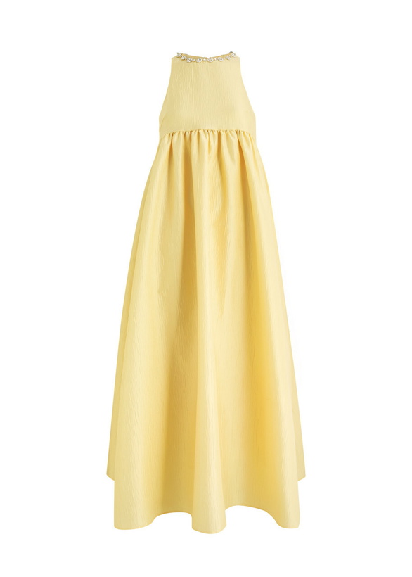 Photo: Sister Jane Darya Crystal-embellished Taffeta Midi Dress Yellow