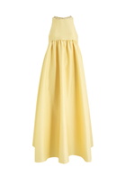 Sister Jane Darya Crystal-embellished Taffeta Midi Dress Yellow