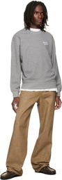 Maison Kitsuné Gray Handwriting Comfort Sweatshirt