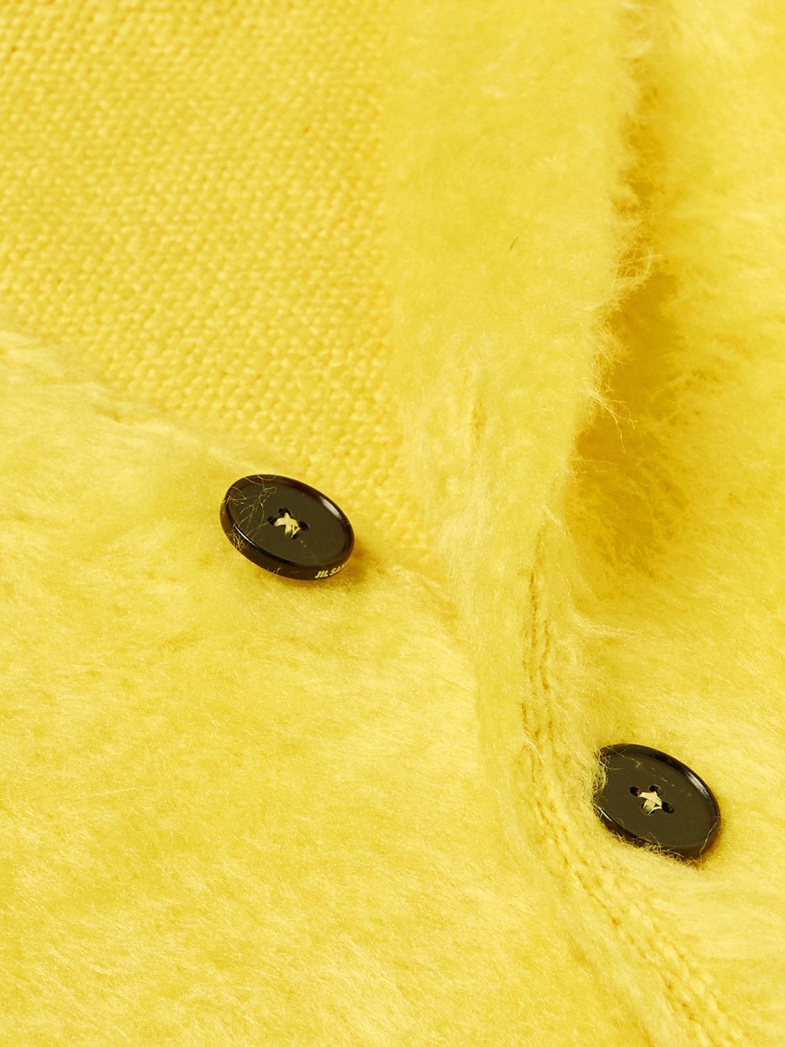 Jil Sander - Oversized Brushed-Silk Cardigan - Yellow Jil Sander