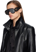 LOEWE Black & Silver Wave Mask Sunglasses