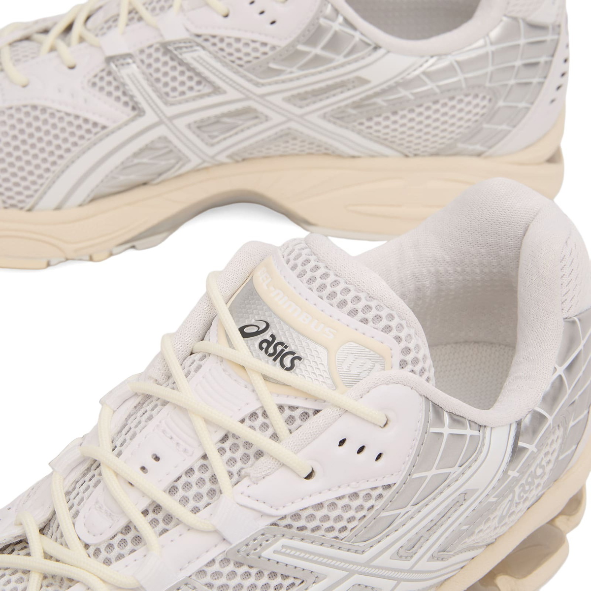 Asics GEL-Nimbus 10.1 Sneaker in White/Pure Silver