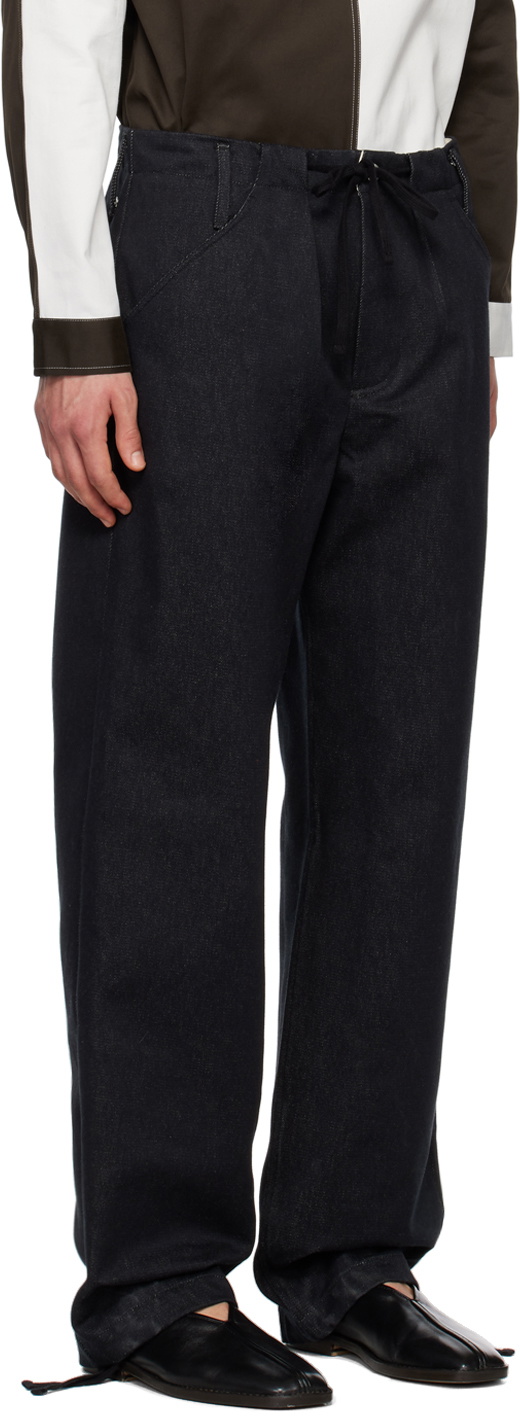 3MAN Black Drawstring Trousers