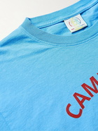 Camp High - Printed Cotton-Jersey T-Shirt - Blue