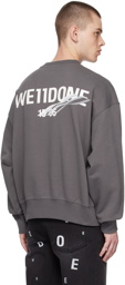 We11done Gray Printed Sweatshirt