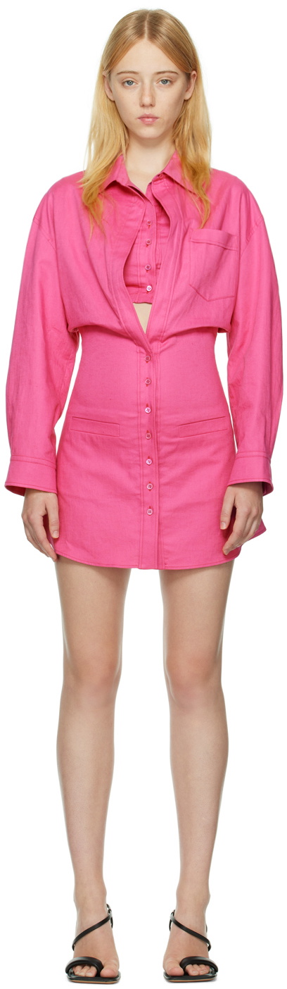 Jacquemus Pink 'La Robe Baunhilha' Minidress
