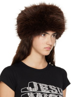 VAQUERA Brown 'Racoon Tail' Hat