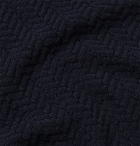 Giorgio Armani - Slim-Fit Quilted Virgin Wool-Blend Sweater - Blue