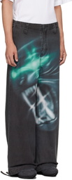 Gerrit Jacob Black Printed Jeans