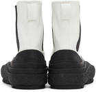 Jil Sander Off-White Canvas High-Top Sneakers