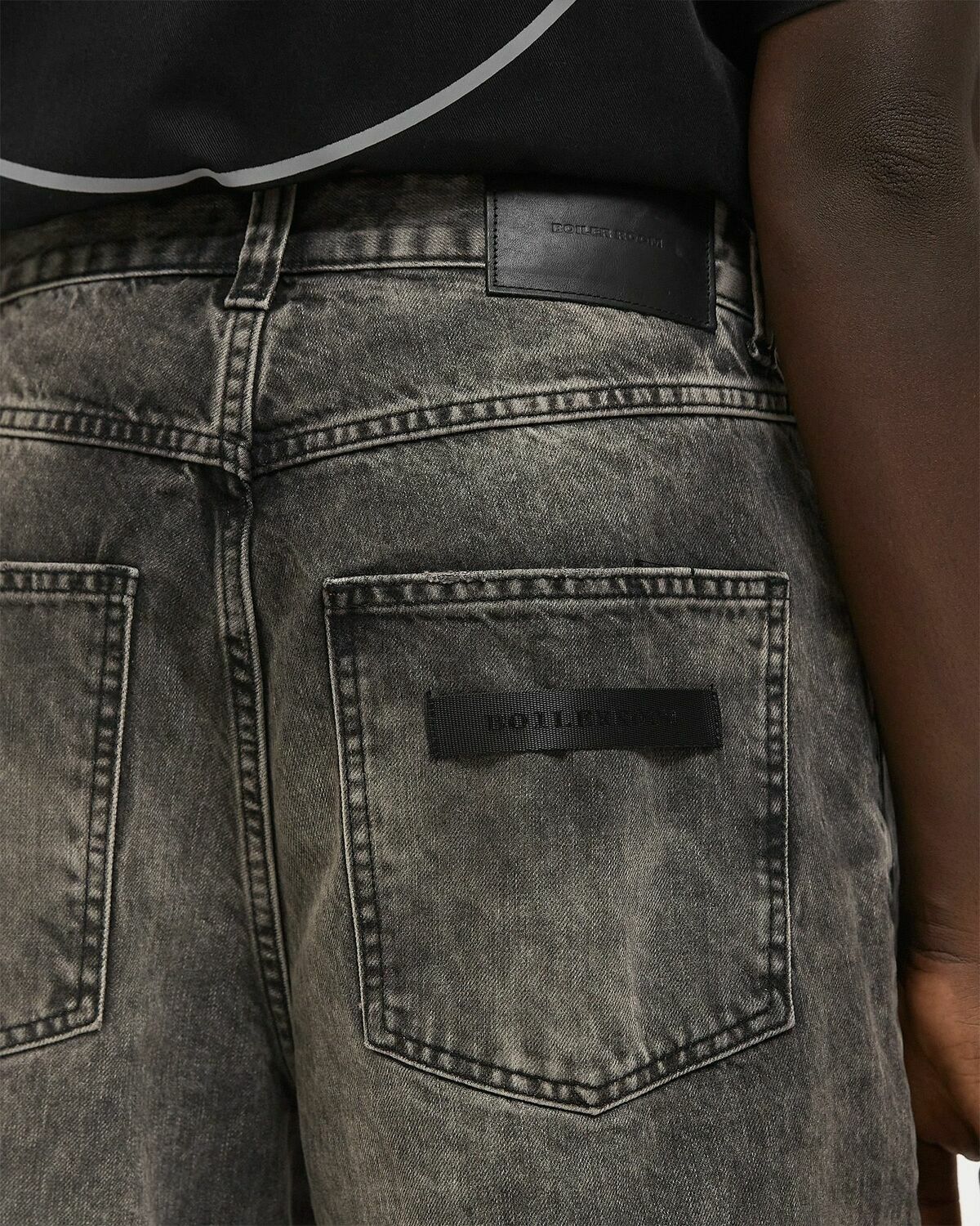 Boiler Room CUT OFF DENIM SHORT Black Mens Casual Short