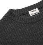 Acne Studios - Nicholas Mélange Ribbed Wool Sweater - Men - Charcoal